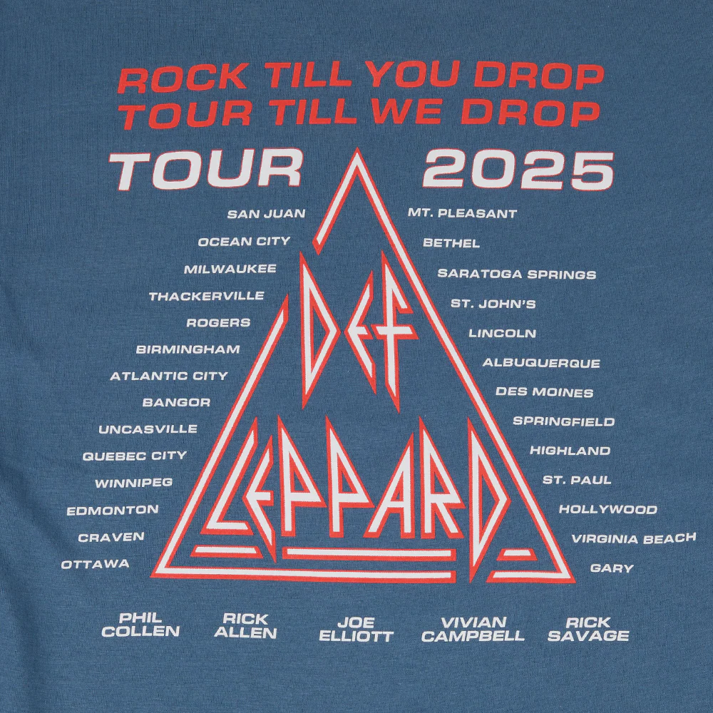 Rock Til You Drop 2025 Tour Date T-Shirt - Image 4